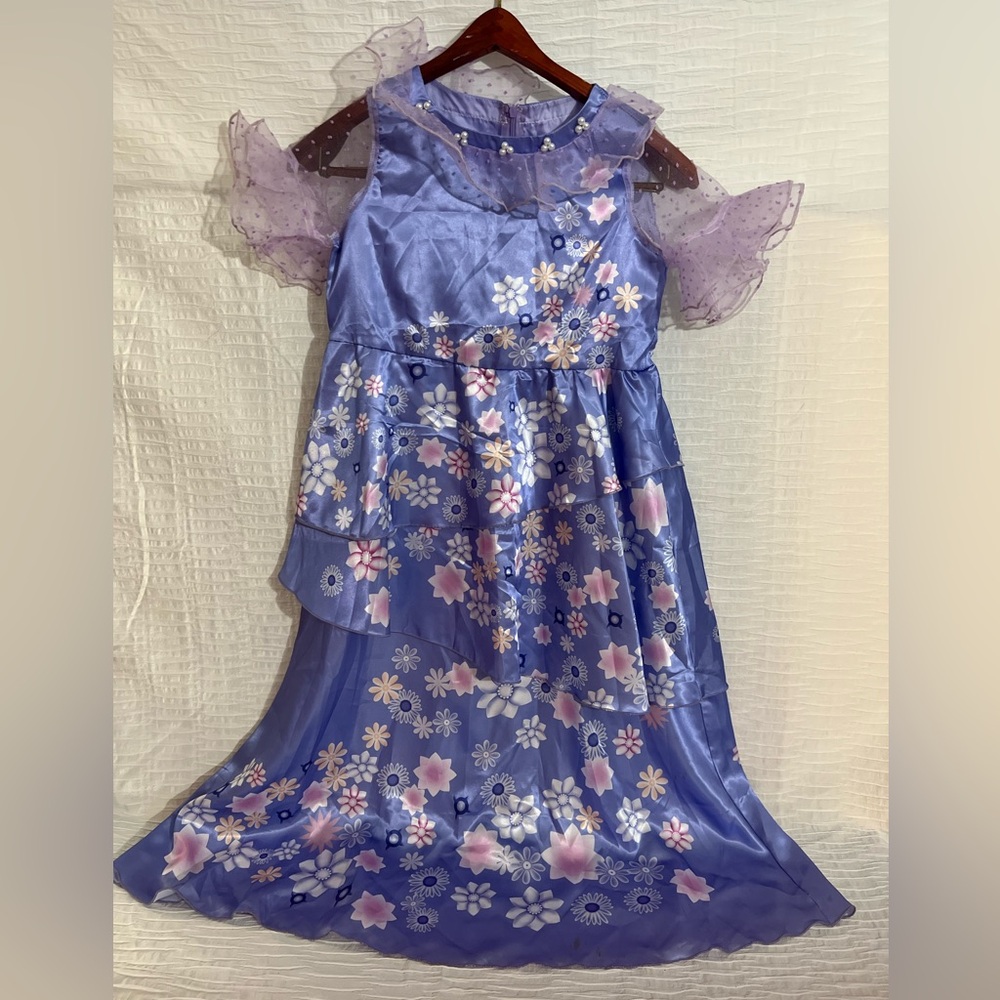 Encanto Isabella Dress Girls XL Purple Pink Costume Princess Dress Up